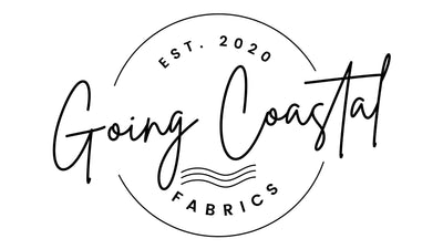 Going Coastal Fabrics Logo - minimalist black and white