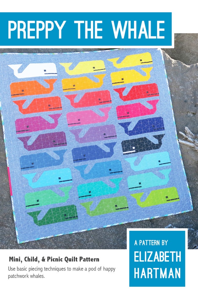 Preppy the Whale Quilt Pattern by Elizabeth Hartman