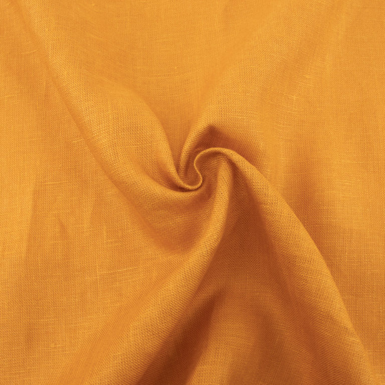 Orange linen fabric