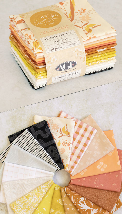 AGF Sewcialites Bundle curated Fabrics by Edition Coastal Going – Chow Summer Streets Wendy