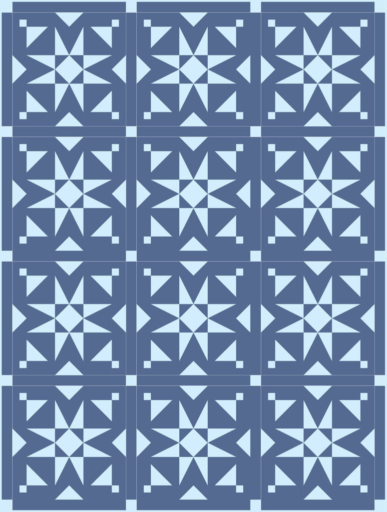 Mosaic Star Quilt Kit - Serene