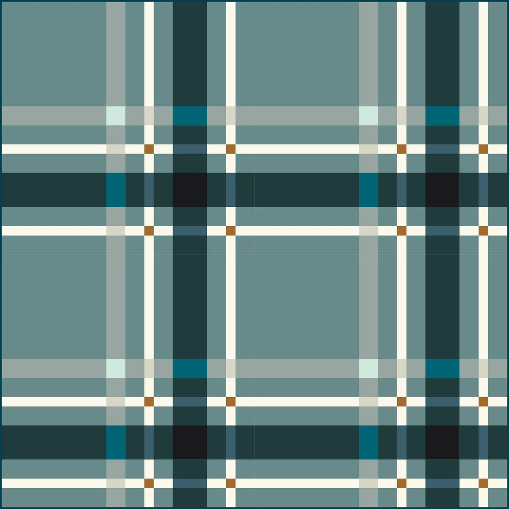 Upscale Plaid Quilt Kit - blues in a plaidish design