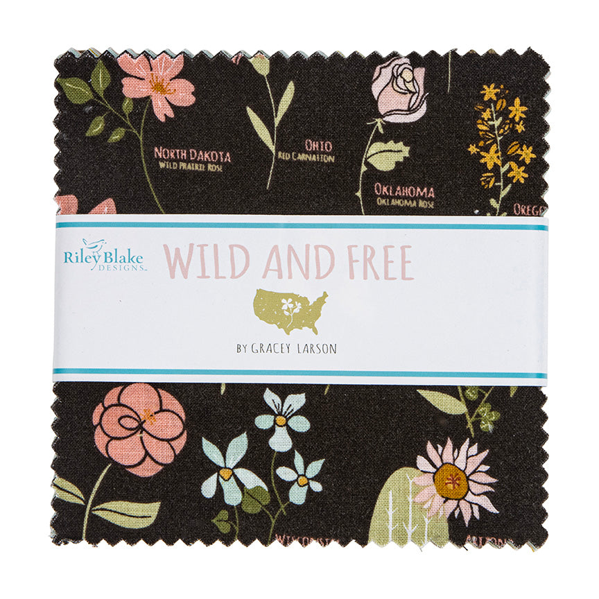 Wild and Free charm pack from Gracey Larson for Riley Blake Designs