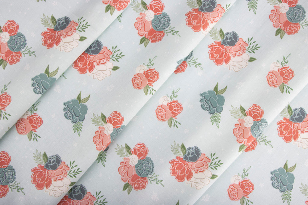 Pink florals from Daybreak, Fran Gulick, Cotton and Joy, Riley Blake Designs