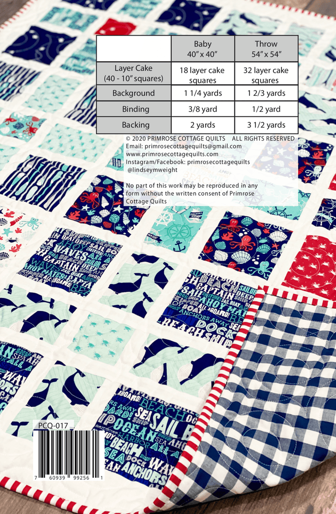 Fabric Requirements for Four Square Quilt