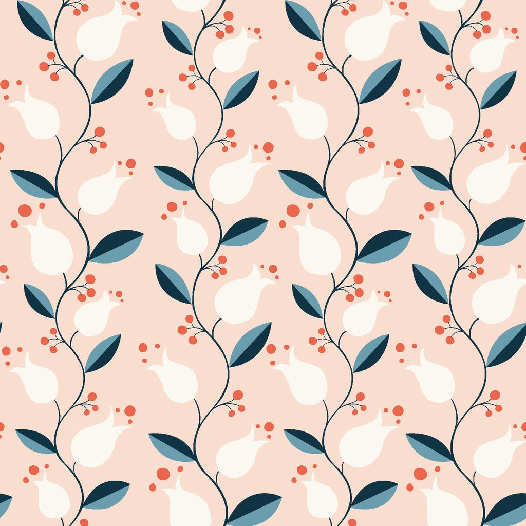 Pink Floral Organic Fabric from Monaluna