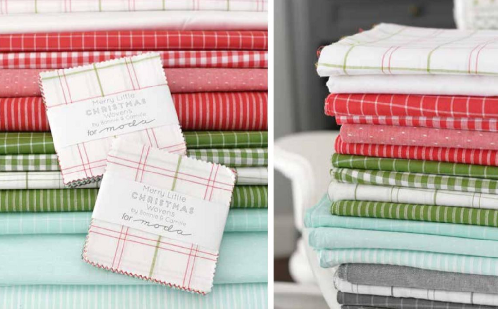 Merry Little Christmas Wovens Layer Cake fabrics by Bonnie & Camille for Moda Fabrics